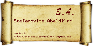 Stefanovits Abelárd névjegykártya